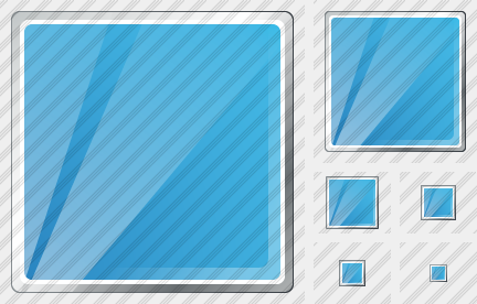 Rectangle Blue Icon