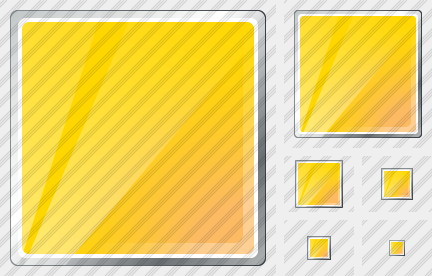 Icone Rectangle Yellow