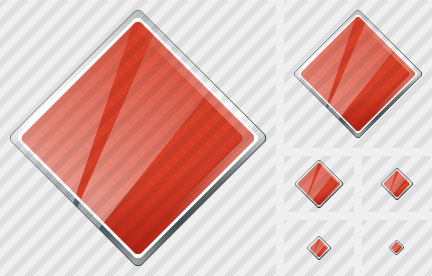 Rhombus Red Icon