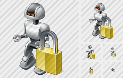 Robot Locked Icon