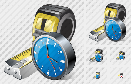 Tape Measure Clock Icon