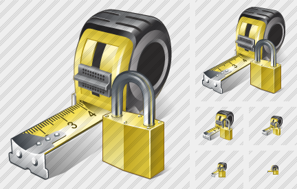 Tape Measure Locked Icon