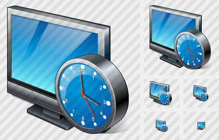 Television Clock Icon