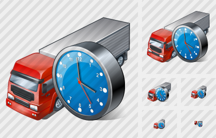 Truck Clock Icon