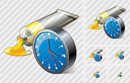 Tube Paint Clock Icon