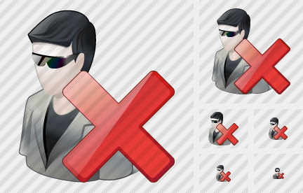 User Sun Glasses Delete Icon