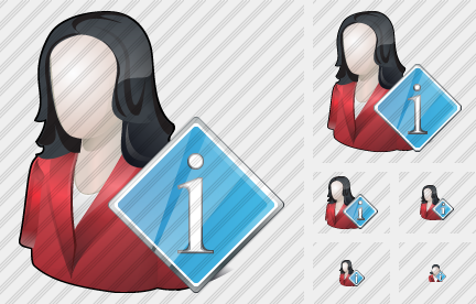 User Woman Info Icon