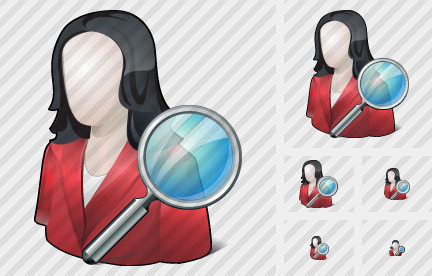 User Woman Search Icon