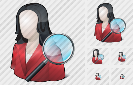 User Woman Search 2 Icon