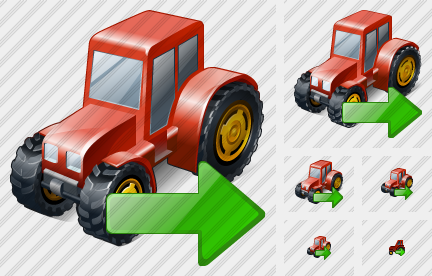 Wheeled Tractor Export Icon