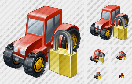 Wheeled Tractor Locked Icon