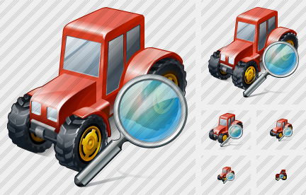 Wheeled Tractor Search Icon
