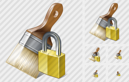 Wide Brush Locked Icon