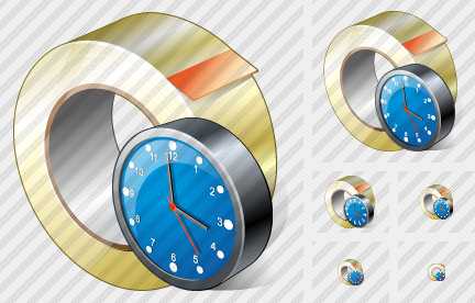 Adhesive Tape Clock Icon
