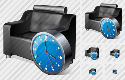 Armchair Clock Icon