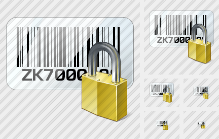 Bar Code Locked Icon