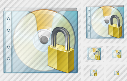 CD Box Locked Icon