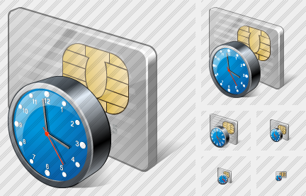 Icone Chip Card Clock