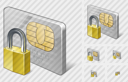 Chip Card Locked Icon