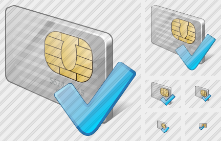 Chip Card Ok Icon