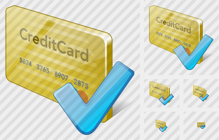 Credit Card Ok Icon