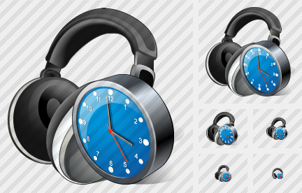 Icone Ear Phone Clock