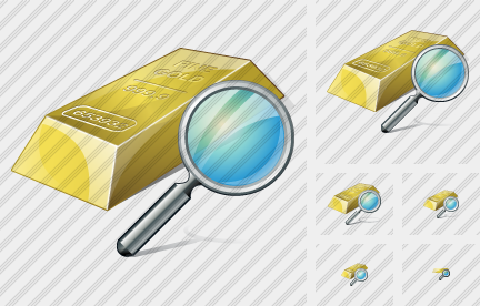 Gold Search Icon