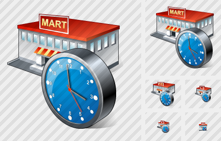 Icone Grocery Shop Clock