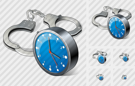  Handcuffs Clock