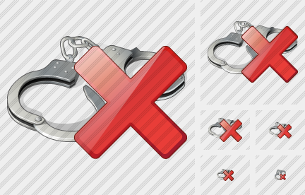 Handcuffs Delete Icon
