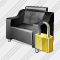 Armchair Locked Icon