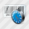 Bar Code Clock Icon