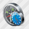 Compass Clock Icon