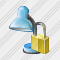 Desk Lamp Locked Icon