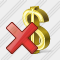 Dollar Delete Icon