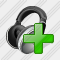 Ear Phone Add Icon