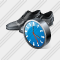 Mans Shoes Clock Icon
