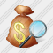 Money Bag Search 2 Icon