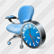 Office Chair Clock Icon