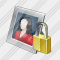 Photo Frame Locked Icon