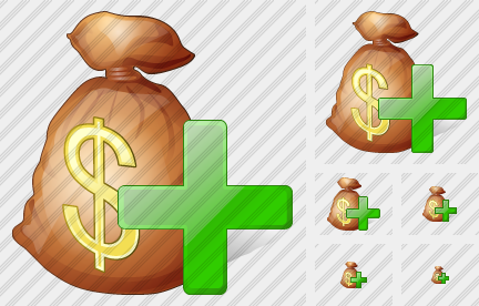 Money Bag Add Icon