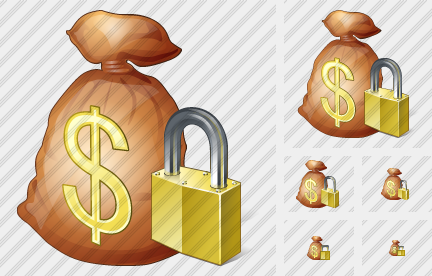 Money Bag Locked Icon