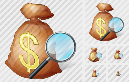 Money Bag Search 2 Icon