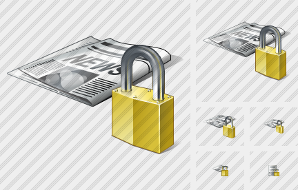 Newspaper Locked Icon