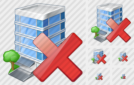 Office Building Delete Icon