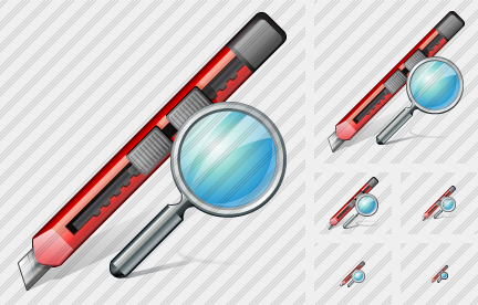 Office Knife Search Icon
