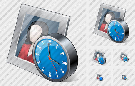 Photo Frame Clock Icon