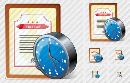 Sertificate Clock Icon