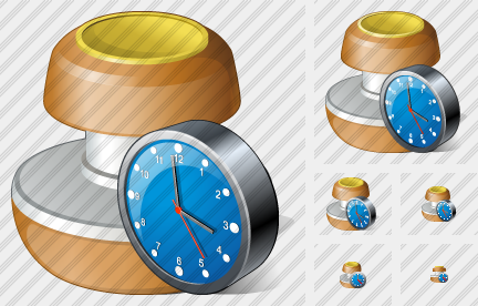 Stamp Clock Icon