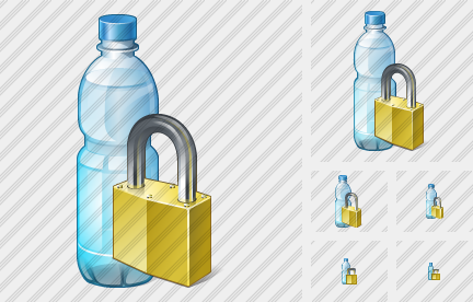Water Bottle Locked Icon